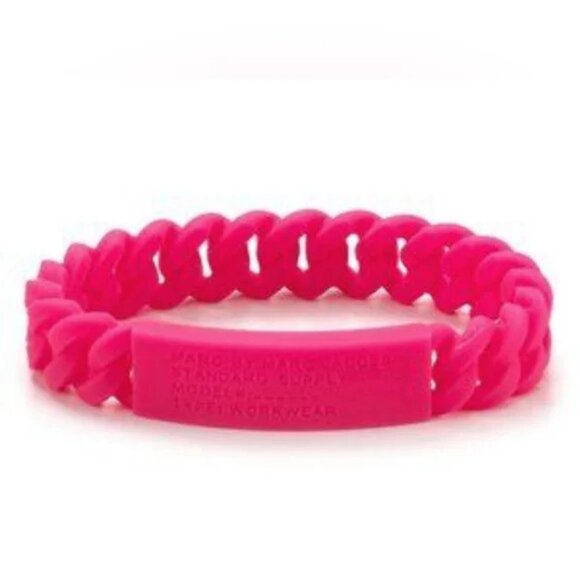 Mark by Mark Jacobs Braided Silicone Bracelet Pink NWT - Picture 1 of 3